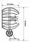 Above Ground LED Flagpole Light w/ Visor - 350 Watt