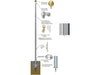 35'-40' External Revolving Flagpole - Aluminum (GS)