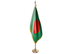 Bangladesh Indoor Presentation Flagpole Set - Oak Pole