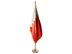 Bahrain Indoor Presentation Flagpole Set - Oak Pole