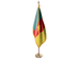 Cameroon Indoor Presentation Flagpole Set - Oak Pole