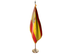 Spain Indoor Presentation Flagpole Set - Oak Pole