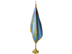 Aruba Indoor Presentation Flagpole Set - 11' Gold Pole