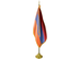 Armenia Indoor Presentation Flagpole Set - 11' Gold Pole