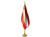 Austria Indoor Presentation Flagpole Set - 11' Gold Pole