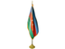 Azerbaijan Indoor Presentation Flagpole Set - 11' Gold Pole