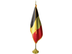 Belgium Indoor Presentation Flagpole Set - 11' Gold Pole