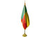 Benin Indoor Presentation Flagpole Set - 11' Gold Pole