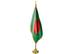 Bangladesh Indoor Presentation Flagpole Set - 11' Gold Pole