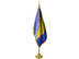 Bosnia and Herzegovina Indoor Presentation Flagpole Set - 11' Gold Pole