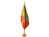 Bhutan Indoor Presentation Flagpole Set - 11' Gold Pole