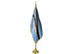 Botswana Indoor Presentation Flagpole Set - 11' Gold Pole