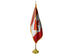 Canada Indoor Presentation Flagpole Set - 11' Gold Pole