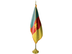 Cameroon Indoor Presentation Flagpole Set - 11' Gold Pole