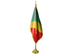 Congo Indoor Presentation Flagpole Set - 11' Gold Pole