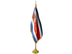 Costa Rica Indoor Presentation Flagpole Set - 11' Gold Pole