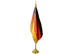 Germany Indoor Presentation Flagpole Set - 11' Gold Pole