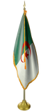 Algeria Indoor Presentation Flagpole Set - 11' Gold Pole