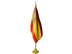 Spain Indoor Presentation Flagpole Set - 11' Gold Pole