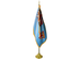 Fiji Indoor Presentation Flagpole Set - 11' Gold Pole