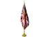 United Kingdom Indoor Presentation Flagpole Set - 11' Gold Pole