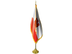 Gibraltar Indoor Presentation Flagpole Set - 11' Gold Pole