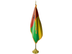 Guinea-Bissau Indoor Presentation Flagpole Set - 11' Gold Pole