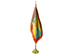 Grenada Indoor Presentation Flagpole Set - 11' Gold Pole