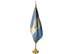 Guatemala Indoor Presentation Flagpole Set - 11' Gold Pole