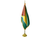 Guyana Indoor Presentation Flagpole Set - 11' Gold Pole