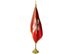 Hong Kong Indoor Presentation Flagpole Set - 11' Gold Pole