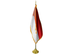 Indonesia Indoor Presentation Flagpole Set - 11' Gold Pole