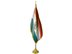 India Indoor Presentation Flagpole Set - 11' Gold Pole