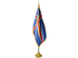 Iceland Indoor Presentation Flagpole Set - 11' Gold Pole