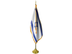 Israel Indoor Presentation Flagpole Set - 11' Gold Pole