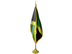 Jamaica Indoor Presentation Flagpole Set - 11' Gold Pole