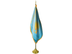 Kazakhstan Indoor Presentation Flagpole Set - 11' Gold Pole