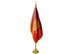 Kyrgyzstan Indoor Presentation Flagpole Set - 11' Gold Pole