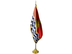 Kiribati Indoor Presentation Flagpole Set - 11' Gold Pole