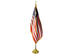 Liberia Indoor Presentation Flagpole Set - 11' Gold Pole