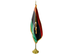 Libya Indoor Presentation Flagpole Set - 11' Gold Pole