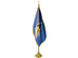 Saint Lucia Indoor Presentation Flagpole Set - 11' Gold Pole