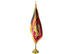 Sri Lanka Indoor Presentation Flagpole Set - 11' Gold Pole