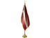 Latvia Indoor Presentation Flagpole Set - 11' Gold Pole