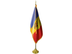 Moldova Indoor Presentation Flagpole Set - 11' Gold Pole