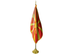 Macedonia Indoor Presentation Flagpole Set - 11' Gold Pole