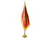 Montenegro Indoor Presentation Flagpole Set - 11' Gold Pole