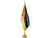 Mozambique Indoor Presentation Flagpole Set - 11' Gold Pole