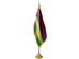 Mauritius Indoor Presentation Flagpole Set - 11' Gold Pole