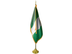 Nigeria Indoor Presentation Flagpole Set - 11' Gold Pole